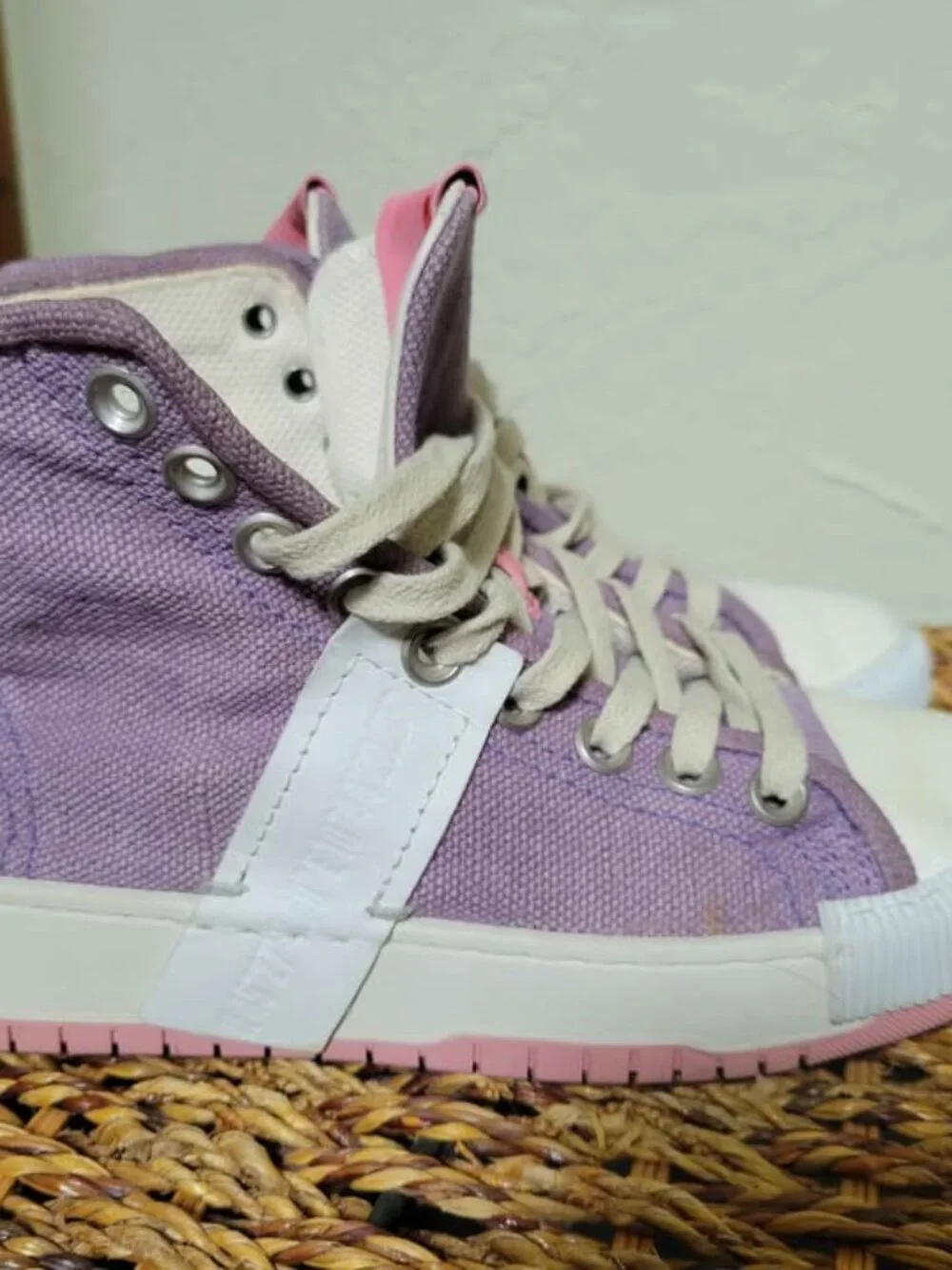 A.S.98 Purple High Top Sneakers Size 37 7